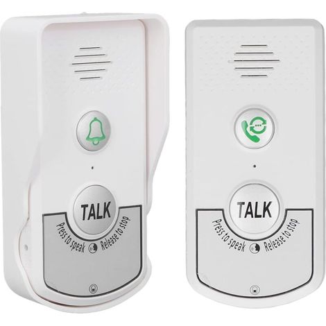 Sonnette interphone sans fil, 1 signal électronique bidirectionnel, étanche, avec voyant lumineux.-AquaForge