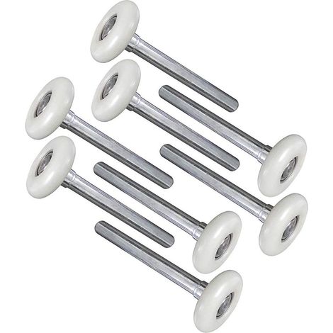 Lot de 8 rouleaux de porte de garage en nylon durable de 4.6 cm 6200ZZ roulement à billes tige de 120 mm (rouleau de porte de garage 120 mm) (1/5)