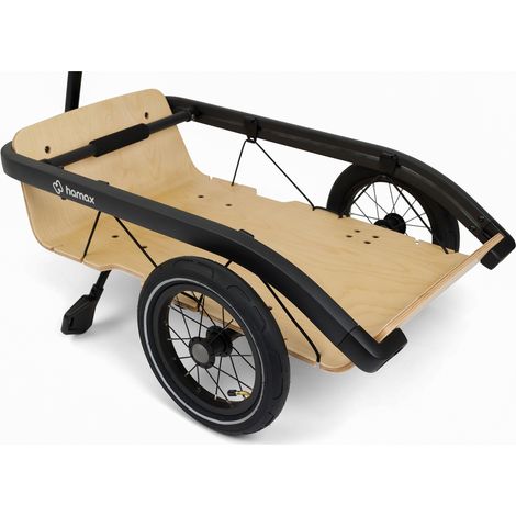 Remorque Vélo Enfant Venture Bois - Transport Sûr Et Confortable - Hamax