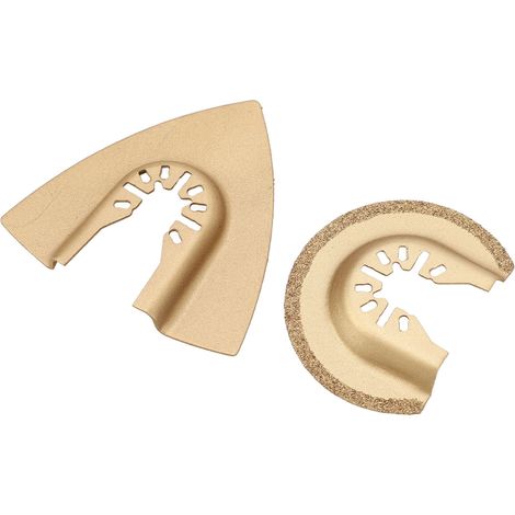 Lot de 10 lames de scie oscillantes triangulaires semi-circulaires en acier à haute teneur en carbone, outil multifonction pour bois et plastique (1/5)
