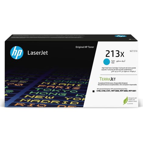 HP 213X High Yield Cyan Original LaserJet Toner Cartridge Cartuccia Toner 1 pz (1/4)