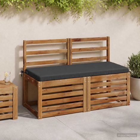 Coussins de banc 2 pièces SOEST 100 % polyester Anthracite (1/5)