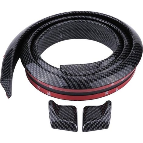 Spoiler trasero，alerón de goma blanda de fibra de carbono de 1,5 m / 4,9 pies，spoiler de techo para coche，spoiler de labio de maletero para coche (1/5)