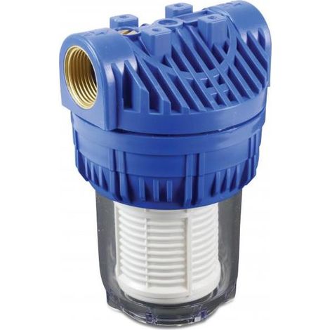 Hydro-S Kunststoff-Wasserfilter 5" klein - 60 micron, IG 1 Zoll, Schlüssel und Halterung (1/5)