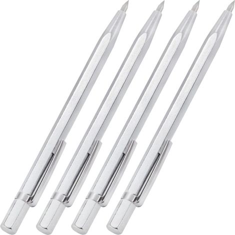 Tungsten Carbide Marking Tips, Metal Marking Pens, Alloy Engraving Pens for Ceramic/Metal/Glass Plates, 4 Pieces (1/5)