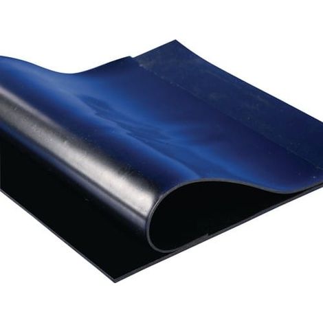 MÖLLER Gummiplatte B.1,20m L.10m D.2mm schwarz NR/SBR o.Gewebeeinlage Rl.MÖLLER (1/2)