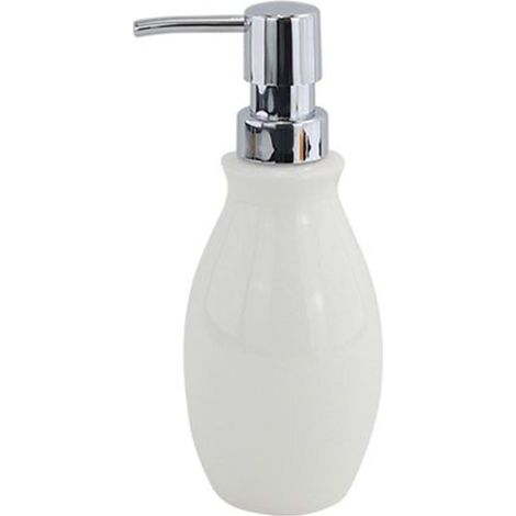 Cleafe - Dispenser Porta Sapone Liquido In Abs Bianco Pelle Arredo Da Bagno Elegante 87786 - (1/2)