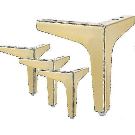 Pieds de meubles en métal de 18 cm (7 pouces), ensemble de 4 pieds de meubles triangulaires en fer forgé en forme de losange (1/5)