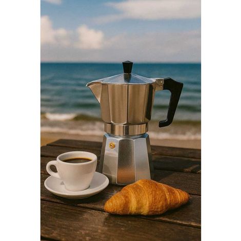 Cafetière italienne - PEZZETTI - ITALEXPRESS - Aluminium - 6 tasses - Inox (1/3)