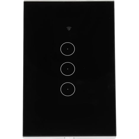 Interrupteur intelligent Wi-Fi à 3 voies, tactile, mural, compatible Google Home, prise américaine 95-250 V CA (1/5)