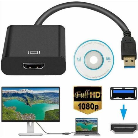 Adaptateur USB vers Hdmi-Câble et adaptateur pour vidéosurveillance 1pc (1/5)
