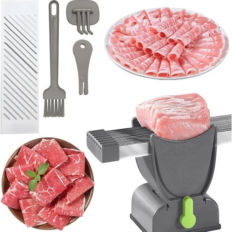 Trancheuse Saucisson - Trancheuse Manuelle - Guillotine Saucisson IngréDients de RagoûT, Brochettes de Barbecue Et Cuisine Quotidienne (1/2)