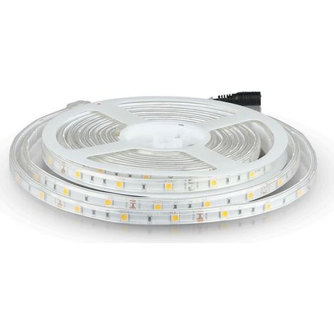 V-TAC LED-Streifen SMD5050 4,8W/m 5m 30 LED/m 12V Warmweiß IP65 10mm