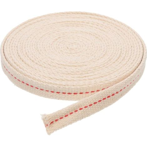 Stoppino in cotone per lampada a olio – 2 cm di larghezza, combustione uniforme, ideale per uso domestico e religioso.