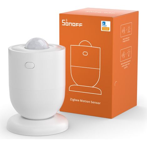 Détecteur de mouvement ZigBee 3.0 sans fil – Détection 5 secondes – Installation facile avec support magnétique – Compatible avec Alexa et Google Home – Sonoff