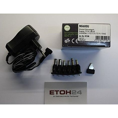 INDEXA 32108 BLOC D'ALIMENTATION 12 VDC/600 MA AVEC SYSTÈME DE VIDÉOSURVEILLANCE NOIR/BLANC