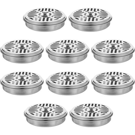 Lot de 10 Supports Portables pour Parfum en Spirale en Acier Inoxydable Bac à Cendres Brûleur D’Aromathérapie Adapté Maison Bureau et Camping Support Pratique et Stable (1/5)