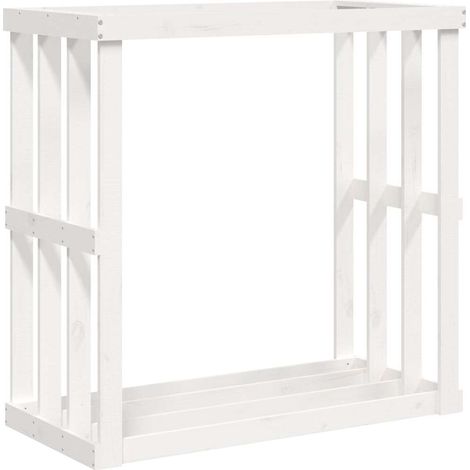 Maison Exclusive - Soporte para leña de exterior madera pino blan (1/5)