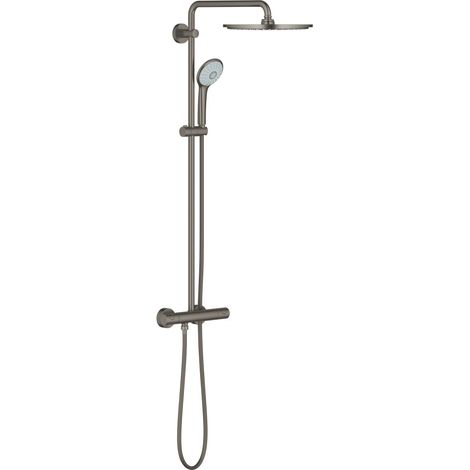 Grohe Euphoria System 310 Duschsäule mit Thermostat für Wandmontage, Hard Graphit gebürstet (26075AL0) (1/3)