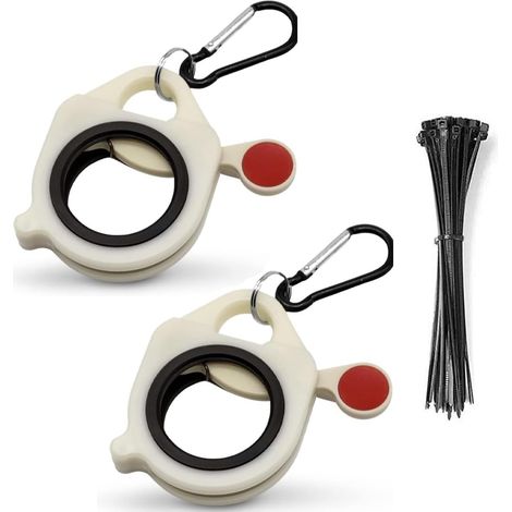 Lot de 2 supports pour serre-câbles et 20 serre-câbles pour organisation des câbles – Porte-serre-câbles polyvalent pour usage intérieur et extérieur – Noir (1/5)