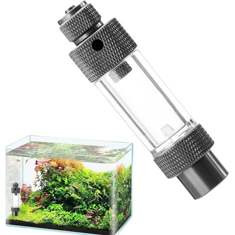 Válvula de retención de CO2 para acuario, regulador difusor, 5,0 x 2,2 x 9,8 cm, accesorio para bomba de aire, cultivo eficiente de plantas, aleación (1/4)