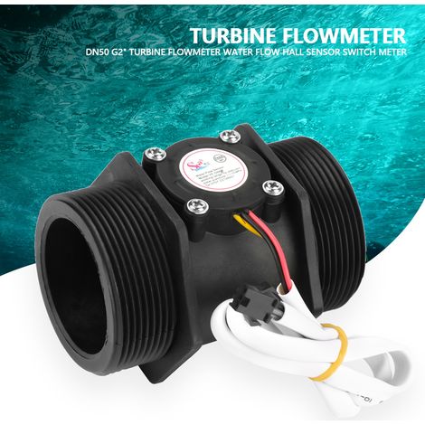 Débitmètre à turbine DN50 G2" avec capteur à effet Hall pour chauffe-eau