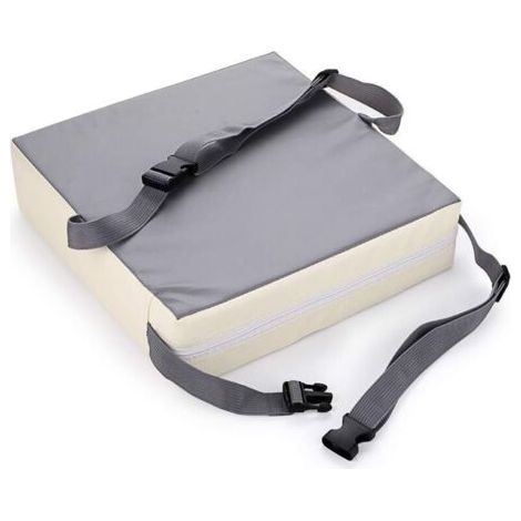 Pair Rehausseur de chaise pour enfants – Coussin de siège sécurisé – Gris et blanc
