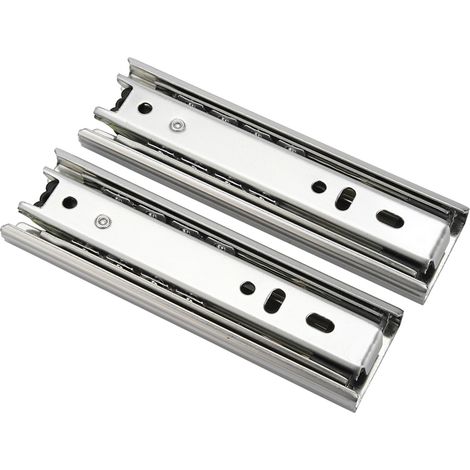 Lot de 2 mini glissières de tiroir courtes de 12,7 cm (5 po) pour meubles, rail de guidage à extension complète, quincaillerie pour placards de cuisine (1/5)