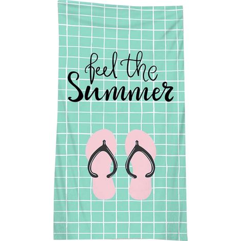 serviette de plage double en éponge ultra-fine avec différents imprimés, serviette de plage, châle de natation et de protection solaire (1/5)