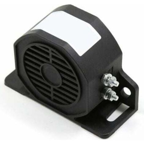 Wasserdichte Rückfahrhupe, extrem lauter Notfallalarm für Automotoren, 30 W, 110 dB, 12–80 V DC, Modell: Schwarz