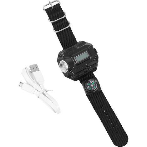Lampe Torche LED Portative à Recharge USB pour Montre-Bracelet (1/5)