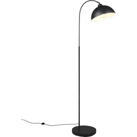 Lampadaire industriel noir SIERRA à abat-jour dôme, douille E27, 10W (1/5)