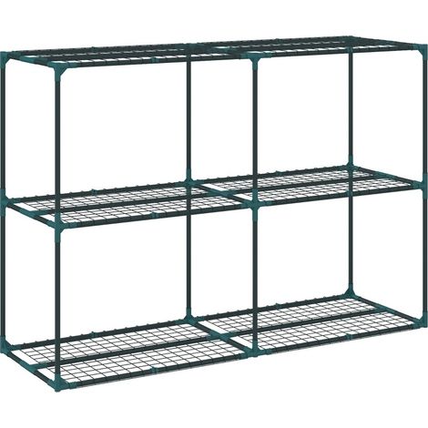 Estantería para plantas de 3 niveles de acero verde oscuro, 100 cm, MODENUIT (1/4)