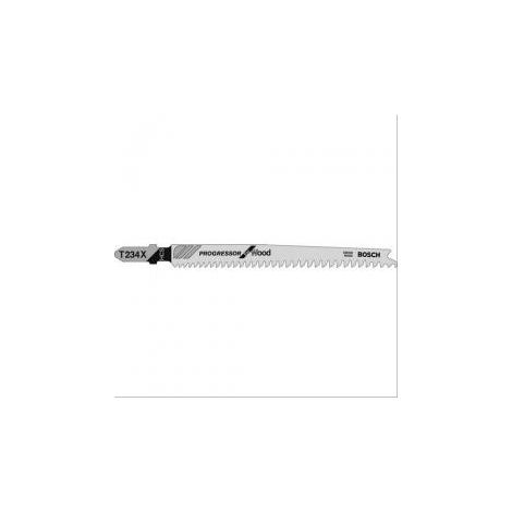 5 lames de scie sauteuse HCS T 234 X pour bois L117 mm - Bosch