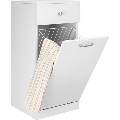 Mobile Portabiancheria da Bagno Porta Biancheria per Lavanderia Anta Ribaltabile