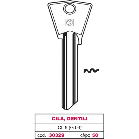 Silca CHIAVE OTTONE CIL6 (G.VAD 0) CILA, GENTILI 10.00 pz