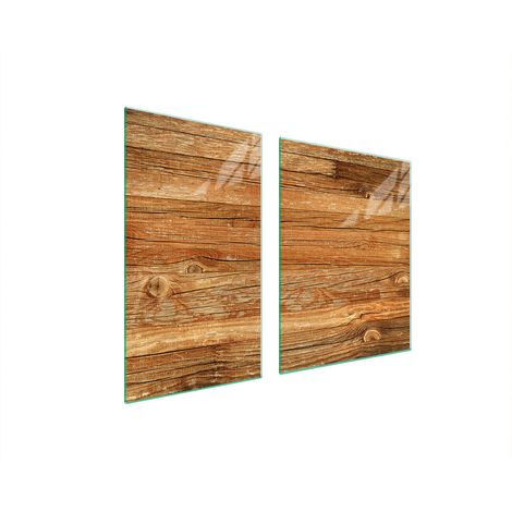 Assiette en verre et planche à découper en bois 100x52 (1/5)
