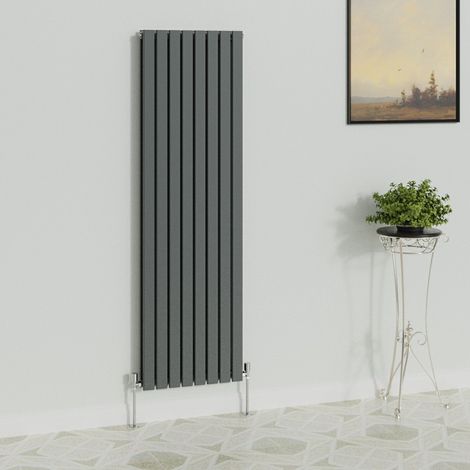 WarmeHaus Vertical 1800x544mm Flat Radiator Anthracite Double (1/5)
