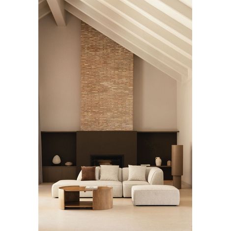 Divano angolare componibile Cardea 2 pezzi con chaise longue sinistra e pouf imbottito SKLUM            