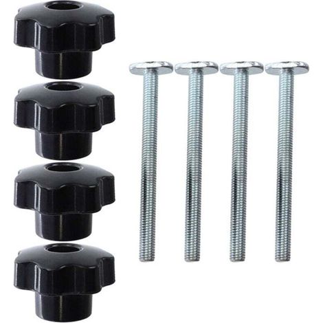 Accessoires spéciaux pour rainure en T pour le travail du bois (4 poignées + 4 vis en T)