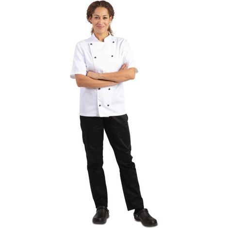 Veste de cuisine mixte Whites Chicago manches courtes blanche XL