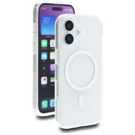 Schutzhülle für iPhone 17 kompatibel mit MagSafe transparent-weiß
