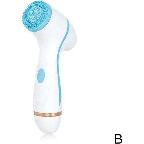 APPAREIL DE MASSAGE MANUEL,Brosse de nettoyage Sonic Nu visage Spin brosse ensemble Galvanica Spa système pour le - Type Argent (1/4)