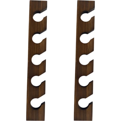 lot 2 Porte-chapeaux présentoir mural vertical pour casquettes, idéal pour la porte d'un placard chambre.Couleur bois de noyer (1/5)