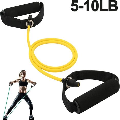 Widerstandsfähige Fitnessbänder mit Türanker, Fitnessbänder Turnbänder Übungsbänder aus Naturlatex für Muskeltraining Yoga Pilates Rehabilitation (1/5)