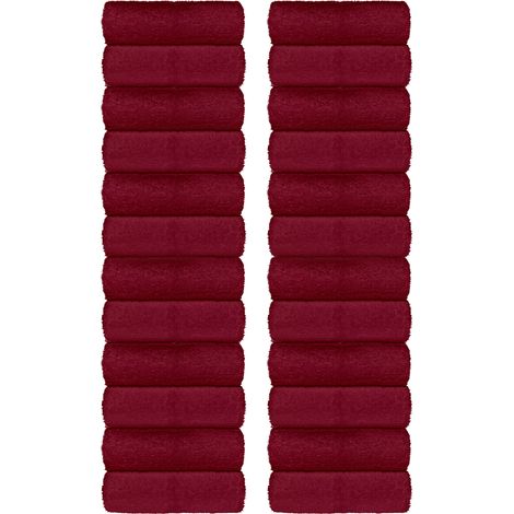 Set Asciugamani Bagno 100% Cotone Super Assorbenti Telo Doccia Spugna Professionali Salvietta Lavetta Viso Asciugamano Salviette Teli Asciugamano Ospite Qualità Hotel Lavette 24 Salviette viso - Borde