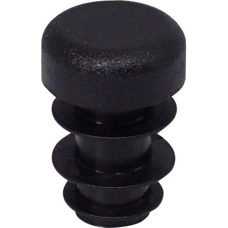 Pack of 40 Round Tube End Caps 10mm Black Plastic RAL 9005 For Fence Post (1/5)