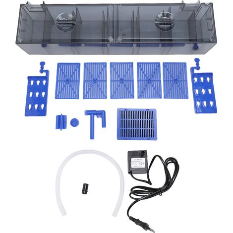 Filtro colgante de doble cascada para acuario – filtración progresiva, 130 l, 220 V, enchufe europeo (1/5)