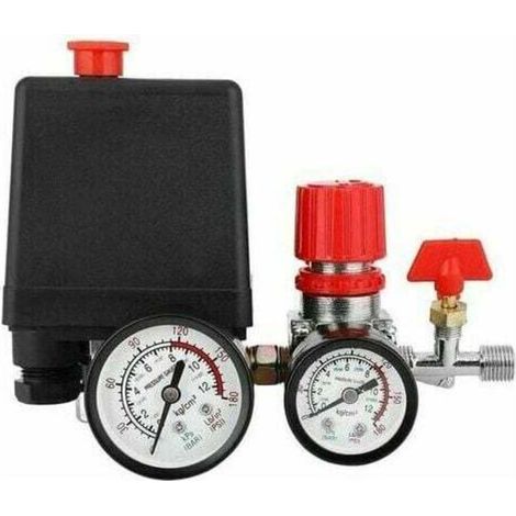 Compresseur d'air pressostat valve pressostat compresseur d'air avec manomètre régulateur (1/4)