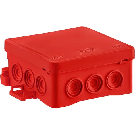 NS6 FASTBOxHOOK Wandmontagedose, 85 x 85 x 40 mm, rot